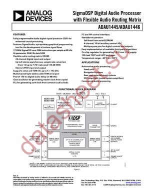 ADAU1445YSVZ-3A-RL datasheet  
